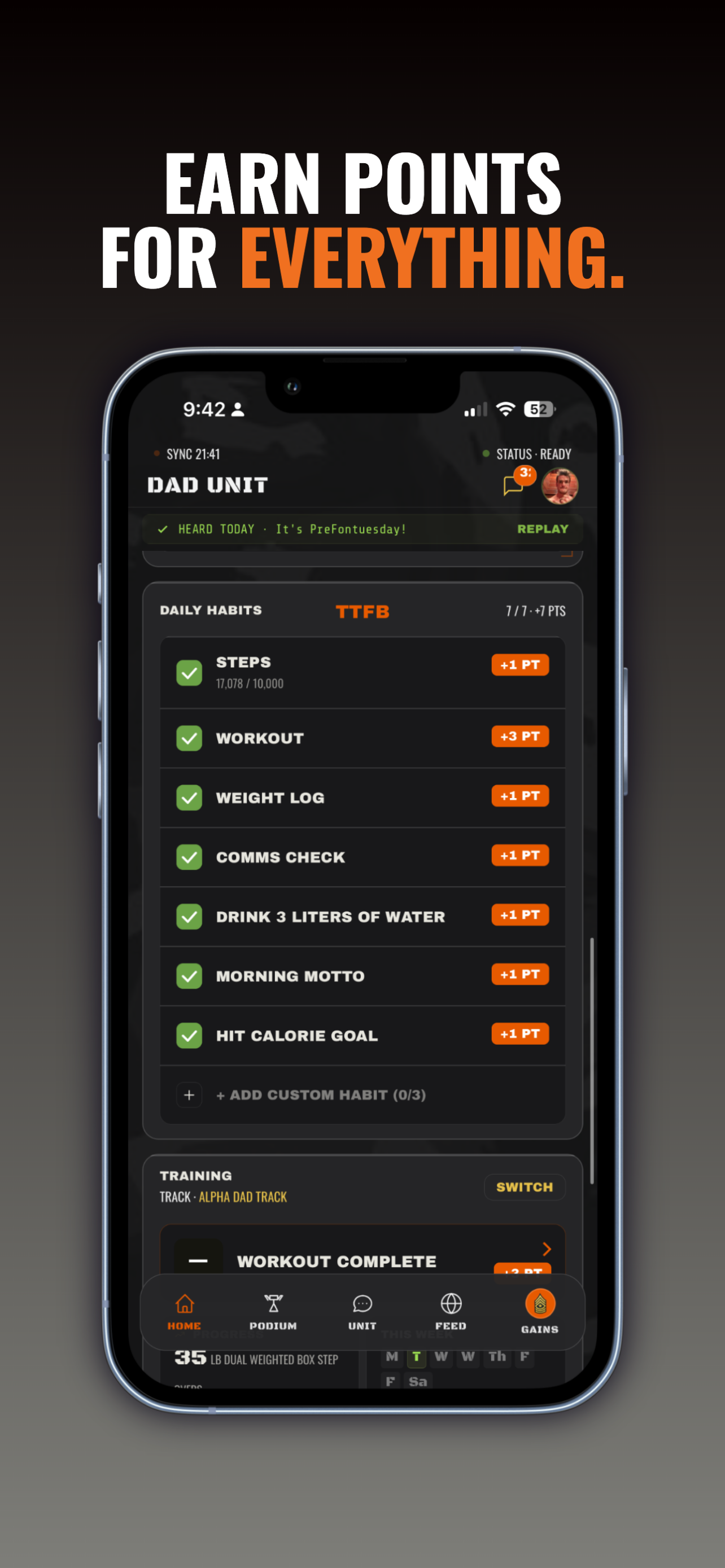 Dad Unit app screenshot