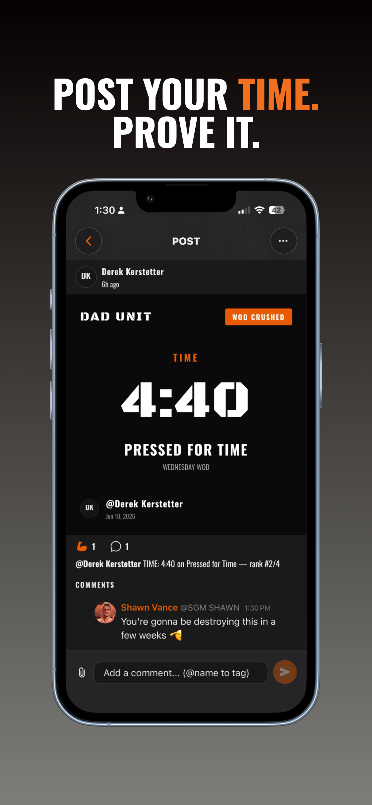 Dad Unit app screenshot