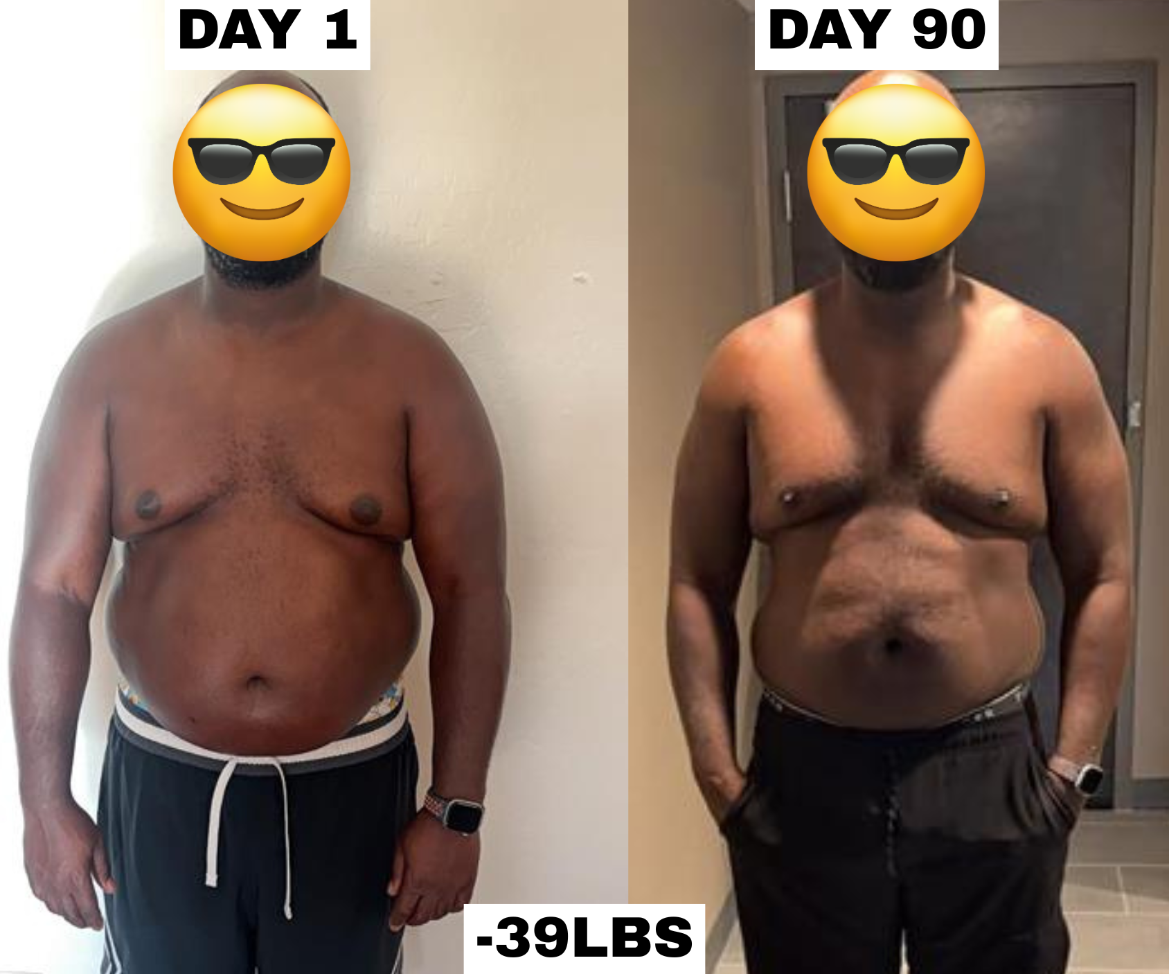 Dad transformation, down 39 pounds in 90 days