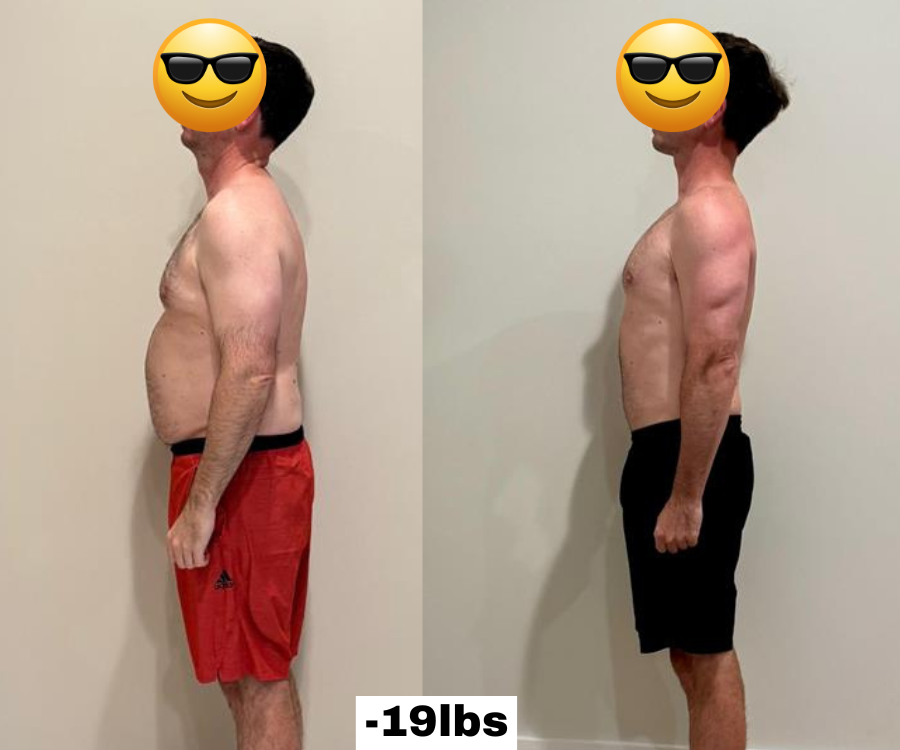 Dad Unit member before and after transformation