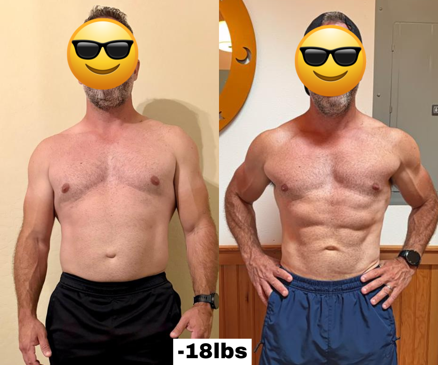 Dad Unit member before and after transformation